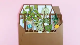 Sunroom Solarium Pop Up Box Card | 3D svg | SVG Templates | Circuit | FREE 3D SVG | Flower Craft