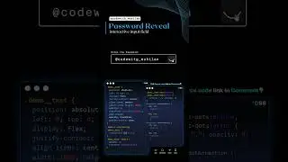 Password Reveal Animation #codewith_muhilan #css #coding #Input #animation