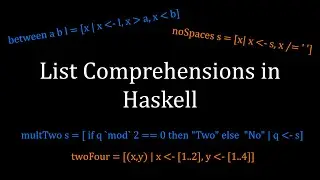 List Comprehensions in Haskell