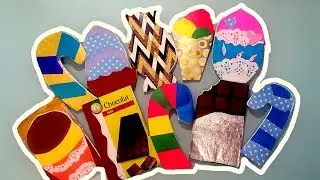 DIY Mini CUTTERS Anti-Stress Sweets for children from the NOTEBOOK with their own hands