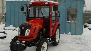 Купить Мини-трактор DongFeng-244C (ДонгФенг-244К) с кабиной красный minitrak.com.ua (кратко)