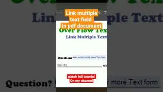 Link text fields for overflow 