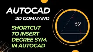 AutoCAD 2D Shortcut - Degree ° Symbol | How to insert a degree symbol in Autocad | Degree Command