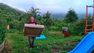 НА ДАЧУ ЧЕРЕЗ БОЛЬНИЦУ... ОПЯТЬ ТАСКАЛ ТЯЖЕСТИ ... ОГРОМНАЯ ПОСЫЛКА ОТ ДРУЗЕЙ ! СТОЛЫЧ ДАЧА !