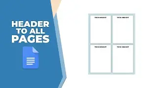 How to apply the same header to all pages in Google Docs