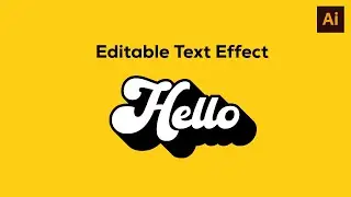 Create Editable 3D Text Hard Long Shadow in Adobe Illustrator