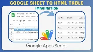 How to Pull Data From Google Sheet To HTML Table Using Apps Script