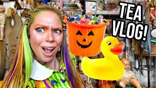 Vlogoween TEA VLOG! (TikTok Shop Scams?, Ducking Jeeps, Treat Buckets)