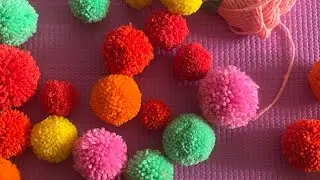 How to Make Pom Pom  // woolen  Ball Making // Woolen Thread Craft