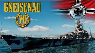 GNEISENAU и КОСЫЕ артиллеристы. Немецкий линкор 7 уровня ЛЮБЛЮ и НЕНАВИЖУ. WORLD OF WARSHIPS