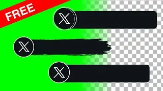 Twitter Lower Thirds with the new logo | 3 animations |  green screen, transparent background