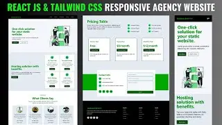 Complete Responsive Agency Website using REACT JS & TAILWIND CSS | React Tailwind Project 2024