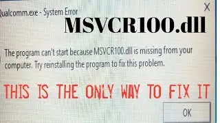 The program can't start because MSVCR100.dll is missing from your computer. Try reinstalling ....