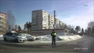 Очередная видеофиксация нарушения ДПСниками ПДД!!!