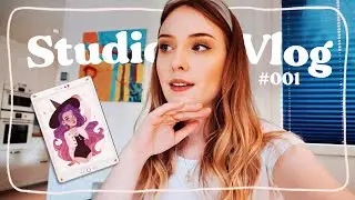 FIRST STUDIO VLOG | iPad Speed Painting, Sketching for a Drawing Event & Walks in the Forest