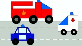 Мультик для малышей  Учим фигуры Собираем машины