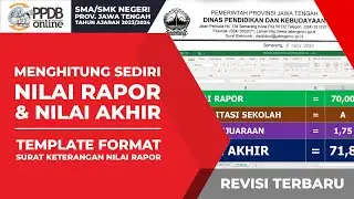 TEMPLATE SURAT KETERANGAN NILAI RAPOR PPDB SMA/SMK NEGERI PROV. JAWA TENGAH TAHUN AJARAN 2023/2024