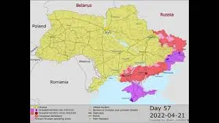 66 days of war in Ukraine on map