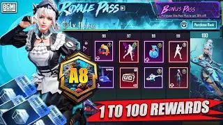 😍BGMI NEXT CLASSIC CRATE & A8 ROYAL PASS 1 TO 100 REWARS COMPLETE LOOK || ROYAL PASS GIVEAWAY.