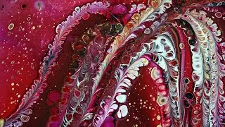 (279) String pull & flip cup / Fluid art / Acrylic pouring technique