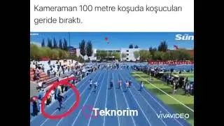 Kameraman 100 Metre Koşuda Koşucuları Geride Bıraktı