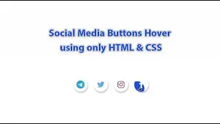 Social Media Buttons Hover using only HTML & CSS - arya tech - omid shayan