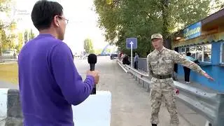 Очереди на границе Казахстана с Кыргызстаном