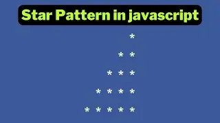 Right Triangle Star Pattern in Javascript using For Loop | Papa Developer