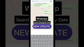 WhatsApp Search message by date || WhatsApp Calendar search feature