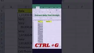How to extract only strings in Excel ? Excel Tips  #viralshorts  #excel