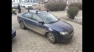 Багажник на крышу Шкода Рапид, усиленный Атлант