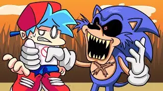 BOYFRIEND vs. SONIC.EXE?!  Friday Night Funkin' Logic | Cartoon Animation