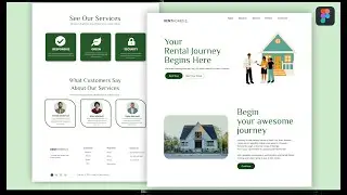 Renting Homes Landing page web design in Figma | 3 minute tutorial