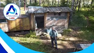 Рыбалка в тайге. Ночуем в лесной избе. Ловим хариуса. Лодка Азимут Джет лайн.