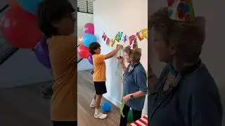 Floating stunt pup scares Mom 🎈 #prank #yorkie #balloons #flyingdog #shorts