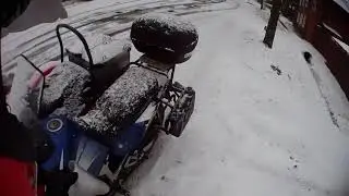 мотоцикл Хонда Африка с коляской с пришедшей зимой под музыку. The Police - Every Breath You Take