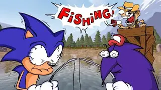 Sonic vs Snick: Fishing | First challenge (Garry's mod animation)