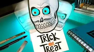 Create this SPOOKY 3D Halloween Drawing Illusion! 😱