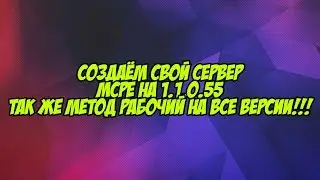 Создать свой сервер в mcpe бесплатно!? создаём на 1.1.0.55 подробно!!! и на любую!!!