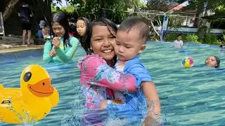 AKSA HEBOH PENGEN BERENANG 😱 Aksa Berenang Digendong Revina