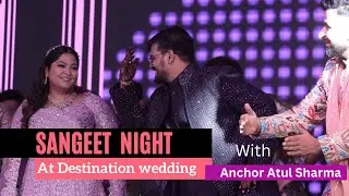 Best Anchor Atul Sharma Anchoring Bollywood Sangeet at JW Marriott Jaipur Resort & Spa