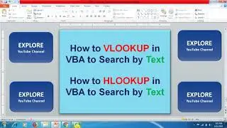 Search by Text via VLookup / HLookup Formula with VBA User Form in Excel / Explore Video 2