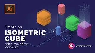 Illustrator 3d Cube with Rounded Corners [Isometric Cube] & Transparency Effect