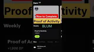 How to Complete Blum Proof of Activity Airdrop 