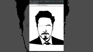 How to draw Iron Man face (Tony Stark) using Python Turtle #coding #python #turtle  🐢 🖥