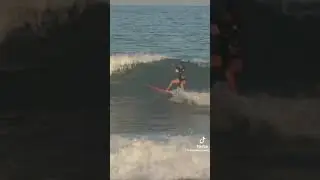 out surfing