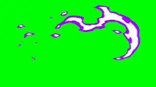 Animated Purple Flame Green Screen #2 with Sound