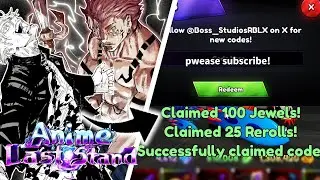 ALL *NEW* CODES FOR ANIME LAST STAND Jujutsu Kaisen Update!