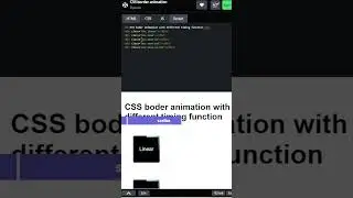 CSS boder animation with different timing function #shortsfeed  #shorts #shortvideo #viralshorts
