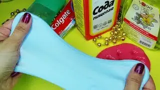 4 Лизуна без клея Слайм из шампуня зубной пасты Как сделать?